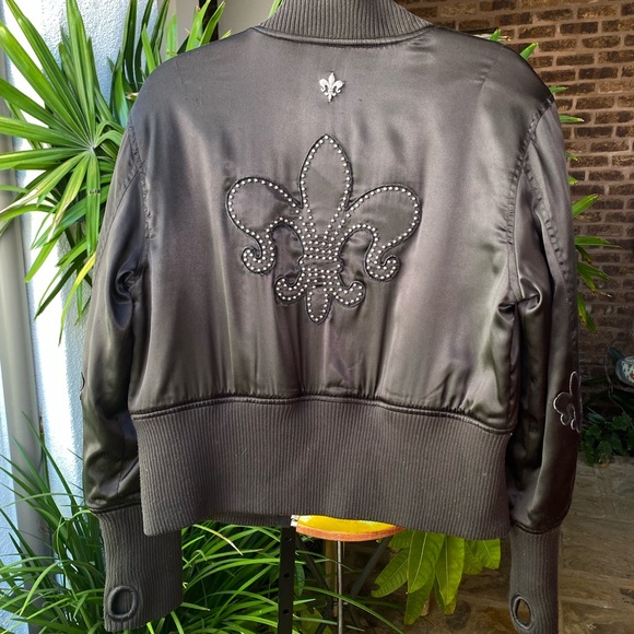 Royal Plush embroidered bomber jacket - Picture 2 of 5